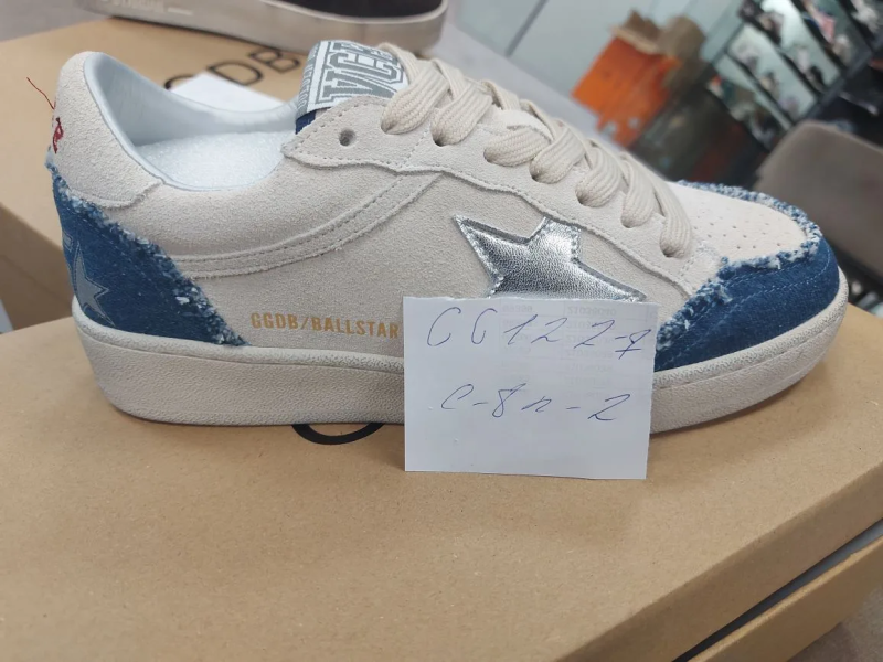 Кроссовки Golden Goose Super-Star "Grey/Blue" (GG122-7)