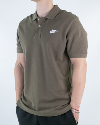 Рубашка поло мужская Nike (TР-N-1001) (M, Хаки)