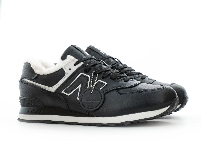 Кроссовки New Balance 574 "Black" зимние (479-5) [ВС]