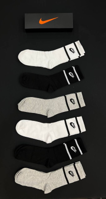 Носки высокие Nike (21034456) (Серый/Белый/Чёрный)