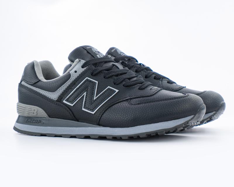 Кроссовки New Balance 574 "Black/Grey" (845-33)  [АА]