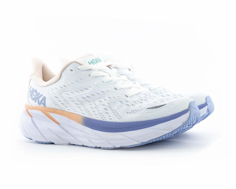 Кроссовки HOKA Clifton 8 "White/Lilac/Pink" (W701-10)