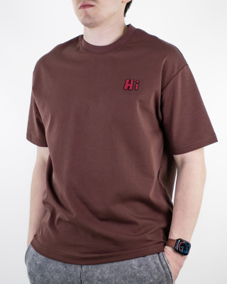 Футболка мужская LAHKIN'S "HI" (5275) (XXL, Коричневый)