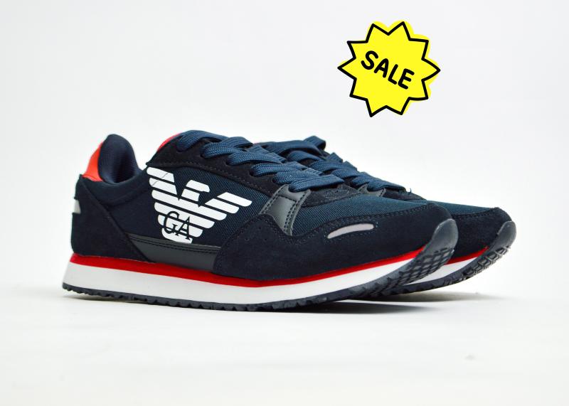 Кроссовки Armani син/красн (790016) [СС]