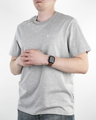 Футболка Nike с логотипом (21039164) (S, Светло-серый)