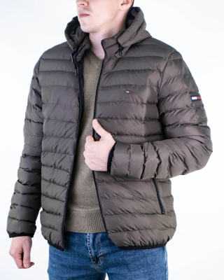 Куртка мужская с капюшоном утепленная Tommy Hilfiger (21036328-2) (M, Хаки)