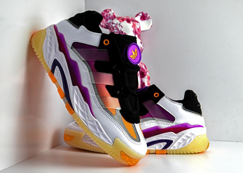 Кроссовки Adidas Niteball "White Active Purple" (5101-15) [СС]