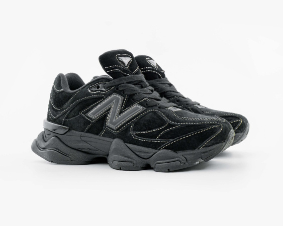 Кроссовки New Balance 9060 Triple Black зимние (905-8)