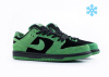 Кроссовки Nike SB Dunk low "Green/Black" с мехом (515-10) [СС]
