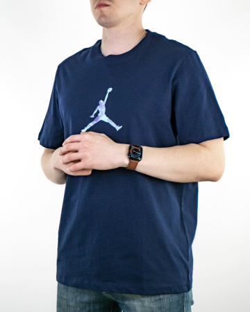 Футболка Nike Jordan с крупной эмблемой на груди (21039160) (M, Темно-синий)