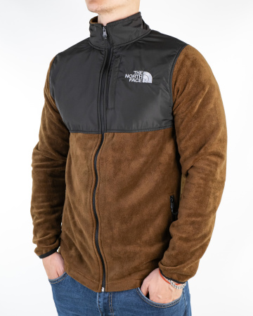 Кофта на молнии The North Face (флис+плащевка) (21037988) (L, Коричневый)