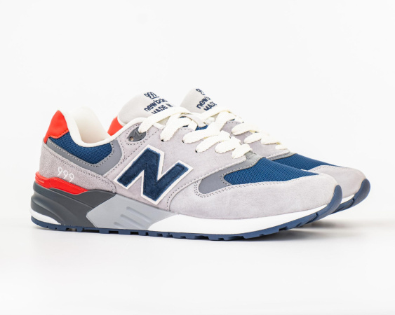 Кроссовки New Balance 999 "Grey/DK.Blue/Red" (116-13) [АС]