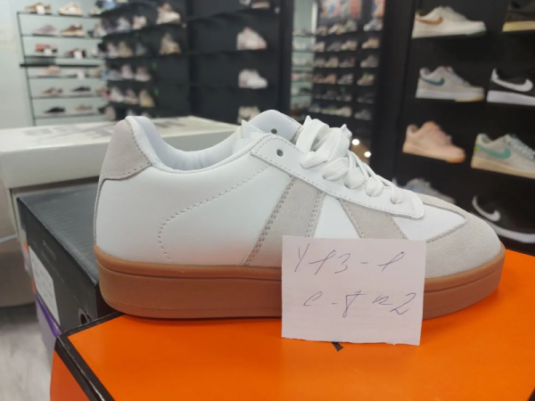 Кеды кожаные "White/Grey" (Y13-1)