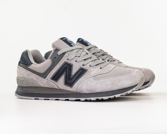 Кроссовки New Balance 574 "Gray/Dk.Blue" (417-6) [АС]