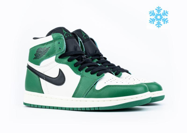 Кроссовки Nike Air Jordan 1 Retro High OG "Pine Green" зимние (525-22) [ВА]
