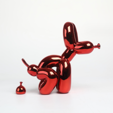 Статуэтка интерьерная Balloon Dog сидячий (Гальванический красный)