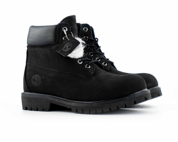 Ботинки Timberland 6 Inch Premium Boot "BLACK" с мехом (237-1)