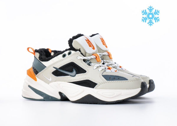 Кроссовки Nike M2K Tekno "Light Bone Turf Orange" с мехом (9029-10) [АС]