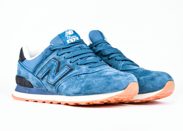 Кроссовки New Balance 574 "Blue/Brown/White" (456-3) [СС]