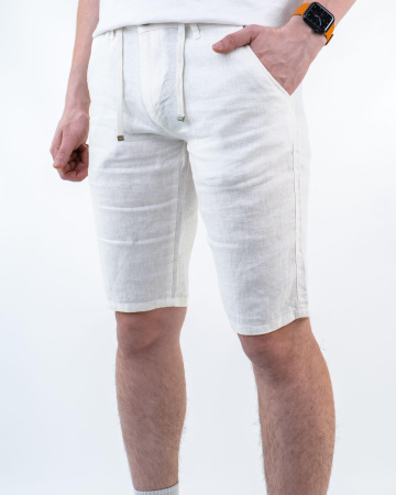 Шорты лен мужские Armani Exchange (21037509) (54 (W38), Белый, 54 (XL))