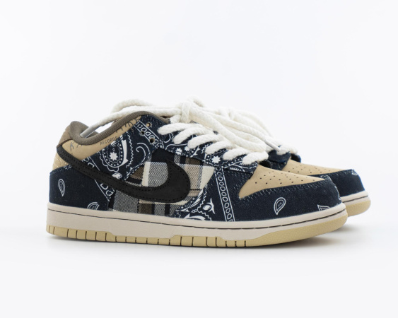 Кроссовки Travis Scott x Nike Dunk Low Premium QS SB Cactus Jack (М9905-1) [СА]