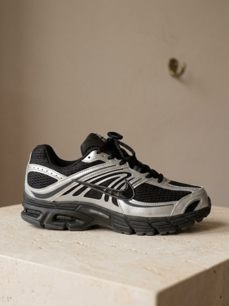 Кроссовки Nike Air Max Moto 2K Black Metallic Silver (933-2)