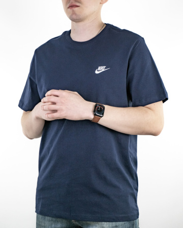Футболка Nike с логотипом (21039164) (S, Темно-синий)