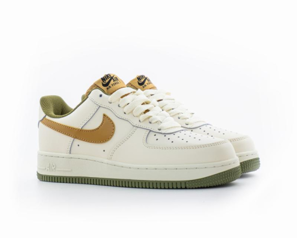 Кроссовки Nike Air Force 1 "White/Brown/Green" (5500-30) [АА]