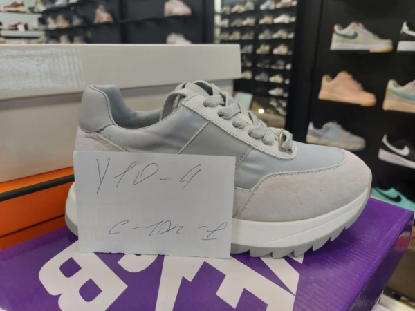 Кроссовки кожаные "Grey" (Y10-4)