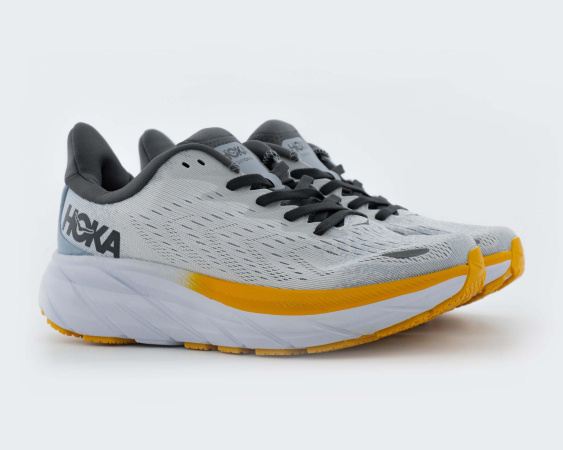 Кроссовки HOKA Clifton 8 "Grey/Orange" (W599-2)