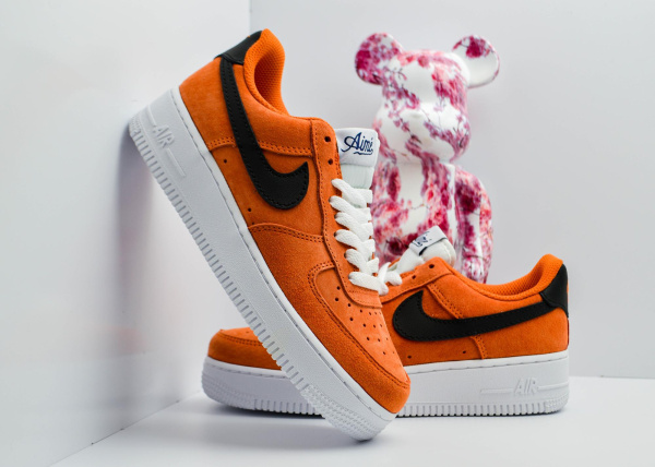 Кроссовки Nike Air Force 1 "Orange/Black/White" (5500-14) [СС]