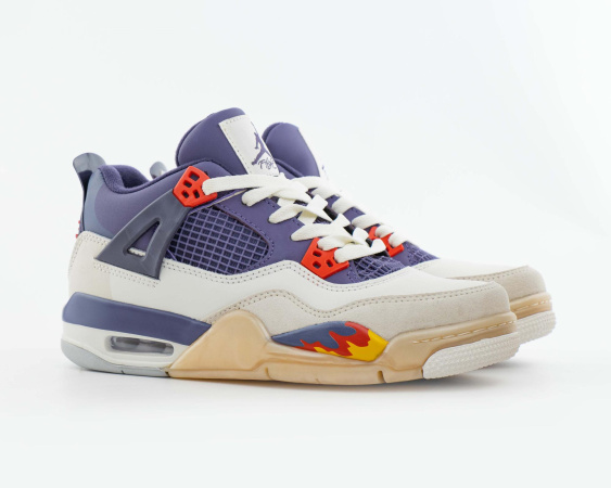 Кроссовки Nike Air Jordan 4 Retro "Purple/White" (W5003-55) [СС]