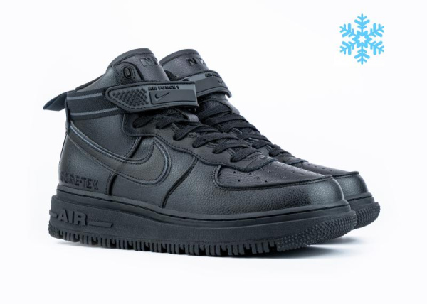 Кроссовки Nike Air Force 1 Gore-Tex Boot "Black" зимние (512-10) [АА]