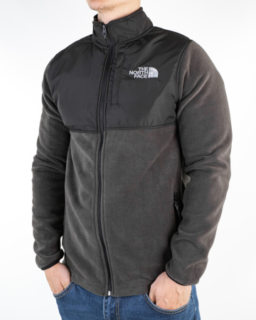 Кофта на молнии The North Face (флис+плащевка) (21037988) (M, Серый)