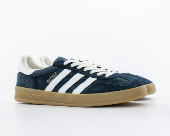 Кроссовки Adidas Gucci x Gazelle "Indigo" (М5010-2) [АА]