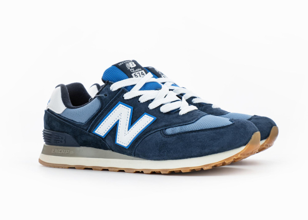 Кроссовки New Balance 574 "Blue/White" (477-16) [ВС]