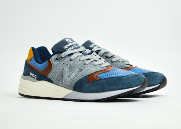 Кроссовки New Balance 999 "Blue/Grey/Brown" (482-4) [ВС]