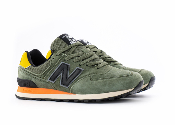 Кроссовки New Balance 574 "Olive Green/Black/Khaki" (475-2) [АС]