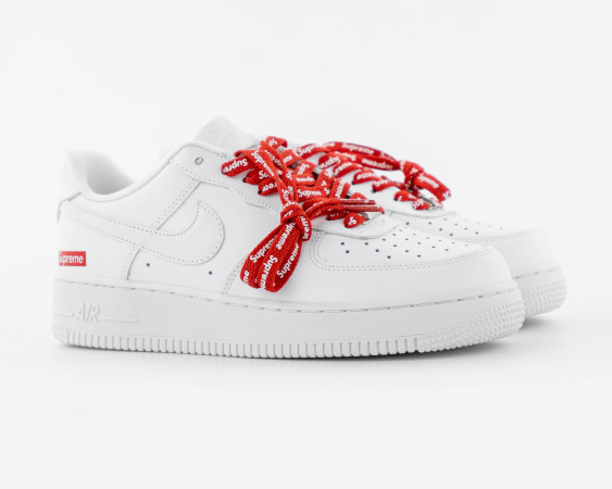 Кроссовки Supreme x Nike Air Force 1 Low Box Logo – White (197-2)
