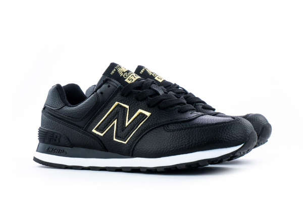 Кроссовки New Balance 574 "Black/Gold" (889-30) [АС]