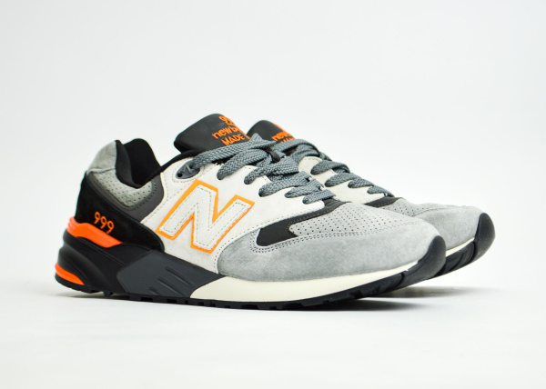 Кроссовки New Balance 999 "Grey/Black/Orange" (482-7) [ВС]