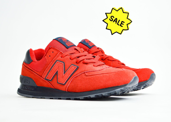 Кроссовки New Balance 574 "Red/Black" (070-7) [СС]