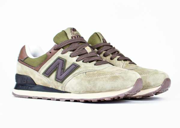 Кроссовки New Balance 574 "Green/Brown" (456-5) [ВС]