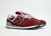 Кроссовки New Balance 574 "DK. Red/White" (070-9) [ВС]