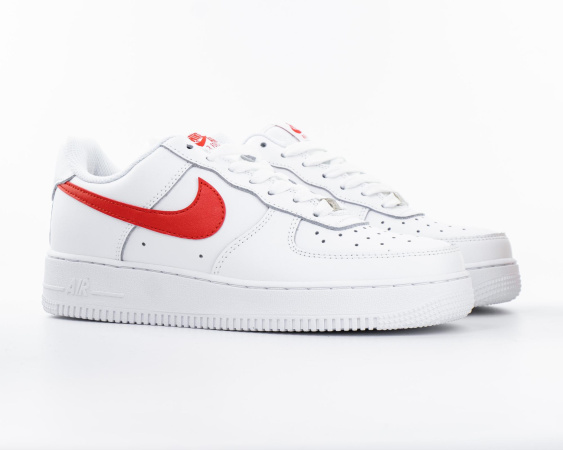 Кроссовки Nike Air Force 1 "Red Swoosh" (W5001-10) [АА]