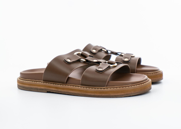 Celine Slides Tippi In Calfskin Dark Brown (009) [ВС]