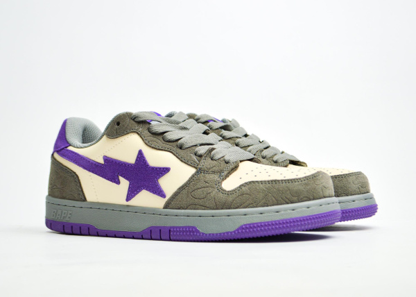 Кроссовки BAPE COURT STA «Mist Grey/Royal Purple» (5800-5) [АВ]