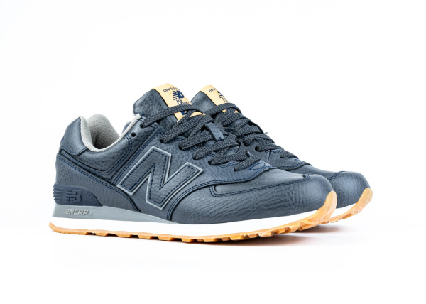 Кроссовки New Balance 574 "DK.Grey/White" (845-4) [АА]