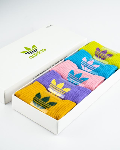 Носки Adidas разноцветные в наборе 5 шт (21037036)