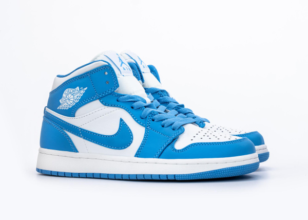 Кроссовки Air Jordan 1 Mid "UNC" (5525-17) [АА]